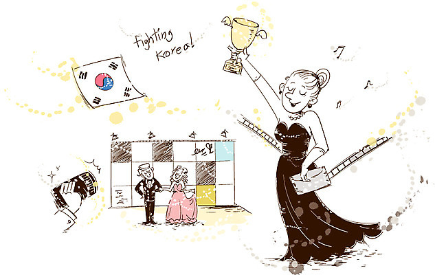 드레스 여자 남자 일러스트 성공 한국 사람 성인 세명 카메라 파이팅 기쁨 자신감 배우 국기 목표 태극기 상 열정 레드카펫 기념사진 시상식 영화제 포토존 성인만 국내일러스트 AI파일 옷 감정 아시아 컨셉 모션 전자제품 상패 연예인 파일형식 벡터