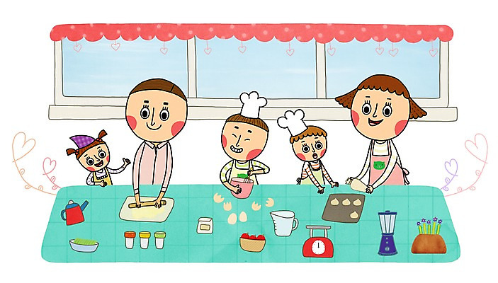 PSD 여자 남자 딸 행복 아들 어린이 일러스트 창문 가족 엄마 도마 함께함 실내 요리사모자 서기 웃음 사람 소녀 소년 여러명 상반신 성인 주방 앞치마 화목 아기 커튼 아빠 믹서 즐거움 반죽 밀대 요리중 다자녀 국내일러스트 모자_잡화 감정 다수 컨셉 관계 모션 주방용품 표정 내부 요리사 자녀 파일형식