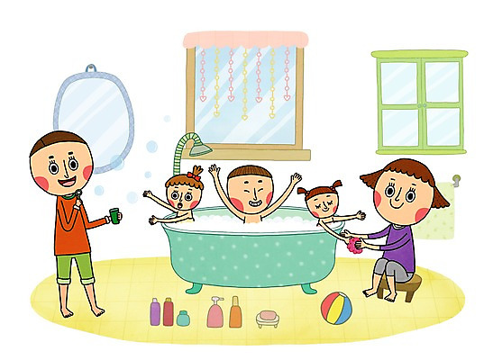 전신 PSD 여자 남자 딸 행복 아들 어린이 일러스트 공 창문 가족 엄마 함께함 욕조 실내 서기 사람 앉기 소녀 소년 여러명 상반신 성인 화목 목욕 거품 거울 욕실 아빠 비누 샤워기 다자녀 국내일러스트 감정 다수 컨셉 관계 모션 내부 위생용품 청결 자녀 파일형식