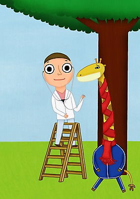 주간 전신 PSD 나무 동물 캐릭터 한마리 남자 일러스트 사다리 청진기 의인화 마스크 한명 사람 성인 야외 운동복 목도리 고통 의사 가운 의사가운 질병 기린 목감기 남자만 남자한명만 성인남자만 성인만 코로나바이러스 일러캐릭터 자연요소 식물 1 잡화 옷 감정 포유류 의학 의료기기 의료진 도구 바이러스 감기_질병 파일형식