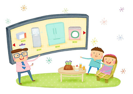 전신 PSD 여자 남자 행복 안경 의자 일러스트 신혼부부 탁자 설명 서기 사람 앉기 성인 세명 쇼핑 모니터 가전제품 전자레인지 믹서 에어컨 직원 냉장고 세탁기 혼수품 성인만 국내일러스트 부부 잡화 감정 가구 결혼 모션 컴퓨터 레인지 오브젝트 신혼 파일형식