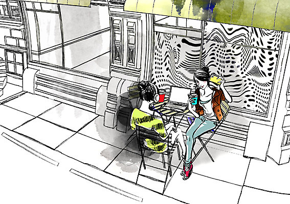 전신 PSD 우먼라이프 라이프스타일 여자 커피 일러스트 사람 앉기 성인 두명 친구 노트북 스마트폰 헤드폰 카페 셀프카메라 테이크아웃 여자만 성인여자만 성인만 국내일러스트 음료 음향기기 관계 모션 생활 전자제품 핸드폰 스마트기기 상점 사진촬영 파일형식