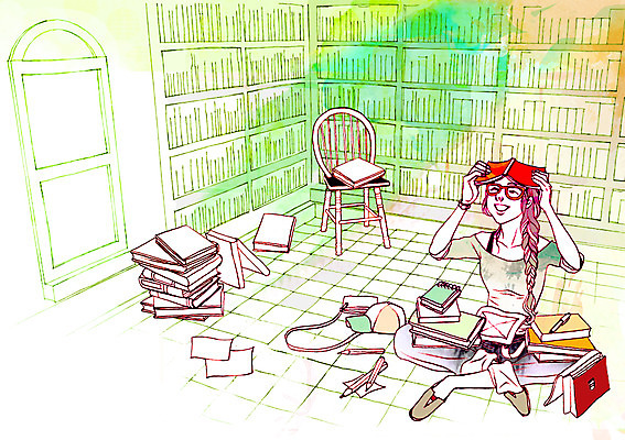 전신 PSD 우먼라이프 라이프스타일 여자 여유 의자 가방 일러스트 책장 실내 한명 웃음 사람 앉기 성인 책 독서실 즐거움 덮기 여자만 여자한명만 성인여자만 성인만 국내일러스트 1 잡화 교육 감정 가구 모션 표정 내부 생활 파일형식