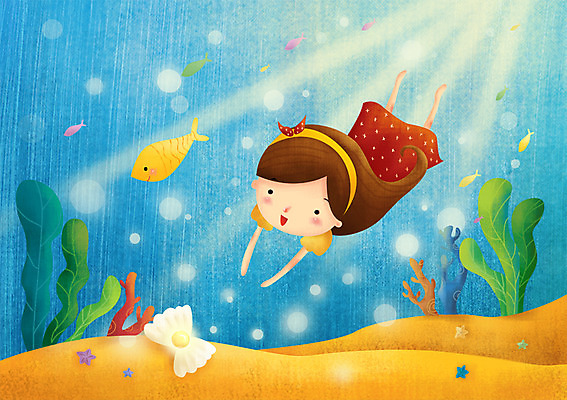 전신 PSD 긴머리 여자 어린이 여러마리 일러스트 상상 조개 불가사리 어류 한명 소녀 햇빛 바닷속 수영 머리띠 해조류 잠수 순수 진주 어린이상상 여자만 여자한명만 어린이만 소녀만 소녀한명만 동심 국내일러스트 1 헤어스타일 다수 컨셉 장신구 어패류 극피동물 사람 태양 수중 수중동물 수상스포츠 해양식물 보석 파일형식