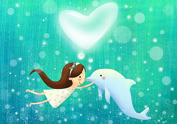 PSD 동물 긴머리 여자 별 어린이 일러스트 상상 사랑 한명 사람 소녀 수중 하트 머리띠 원형 순수 돌고래 어린이상상 여자만 여자한명만 어린이만 소녀만 소녀한명만 동심 국내일러스트 자연요소 모양 도형 1 헤어스타일 감정 컨셉 장신구 포유류 수중동물 파일형식