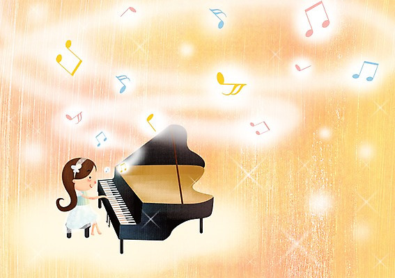 PSD 긴머리 여자 어린이 악기 음악 연주 음표 일러스트 상상 한명 사람 소녀 빛 머리띠 건반 피아노 순수 어린이상상 그랜드피아노 여자만 여자한명만 어린이만 소녀만 소녀한명만 동심 국내일러스트 1 헤어스타일 기호 컨셉 장신구 문화예술 건반악기 파일형식