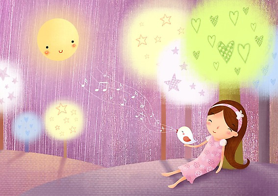 전신 PSD 나무 긴머리 여자 별 어린이 음악 음표 일러스트 노래 상상 조류 한명 사람 앉기 소녀 야외 달 하트 머리띠 야간 순수 어린이상상 여자만 여자한명만 어린이만 소녀만 소녀한명만 동심 국내일러스트 자연요소 모양 식물 동물 1 헤어스타일 기호 컨셉 장신구 모션 문화예술 파일형식