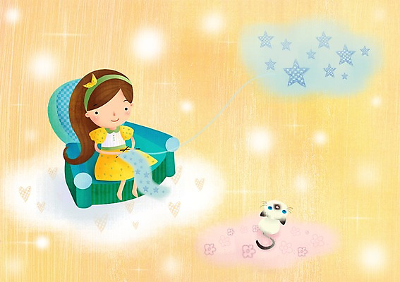 PSD 동물 한마리 긴머리 여자 별 어린이 꽃무늬 의자 일러스트 상상 한명 사람 앉기 소녀 빛 고양이 하트 머리띠 뜨개질 순수 어린이상상 여자만 여자한명만 어린이만 소녀만 소녀한명만 동심 국내일러스트 자연요소 모양 1 헤어스타일 꽃 가구 컨셉 무늬 장신구 포유류 모션 취미 반려동물 파일형식