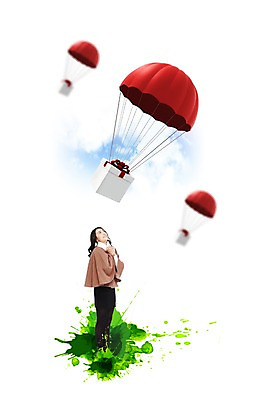 PSD 외국인 편집 편집이미지 응시 여자 백그라운드 선물 한명 사람 이벤트 그래픽 쇼핑 3D 열기구 여자만 여자한명만 편집3D 1 시선 항공교통 인종 디지털합성 파일형식