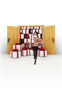 PSD 외국인 편집 편집이미지 여자 백그라운드 선물 한명 사람 동양인 이벤트 그래픽 쇼핑 3D 쌓기 문 여자만 여자한명만 편집3D 1 모션 인종 디지털합성 파일형식