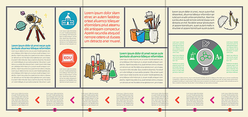 템플릿 편집 표지디자인 북디자인 교육 내지 리플렛 과학 백그라운드 무늬 북커버 3단접지 학교 실험기구 실험 미술 팜플렛 사람없음 연필 망원경 행성 붓 물통 플라스크 시험관 교구 비커 원자 컴파스 각도기 이미지템플릿 AI파일 문화예술 문구용품 학용품 필기구 우주 파일형식 벡터