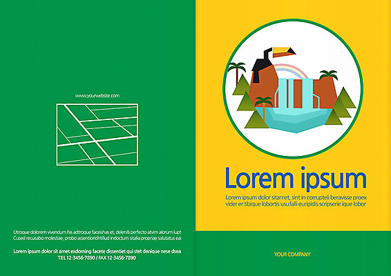 나무 식물 템플릿 편집 표지디자인 건축물 북디자인 표지 해외여행 여행 백그라운드 지도 북커버 팜플렛 사람없음 관광지 야자수 폭포 남아메리카 브라질 이미지템플릿 AI파일 해외 건축 자연 아메리카 파일형식 벡터