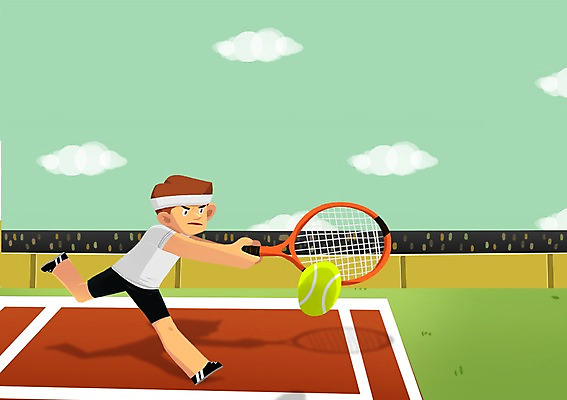 주간 PSD 남자 스포츠 일러스트 공 운동선수 한명 사람 경기 야외 경기장 테니스 라켓 테니스라켓 테니스공 열정 테니스선수 아시안게임 남자만 남자한명만 국내일러스트 자연요소 1 감정 스포츠용품 스포츠시설 구기 테니스용품 파일형식