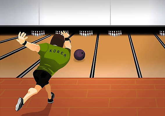 전신 PSD 남자 스포츠 일러스트 공 운동선수 사람 경기 볼링 열정 볼링공 아시안게임 볼링선수 볼링장 국내일러스트 감정 구기 볼링용품 파일형식