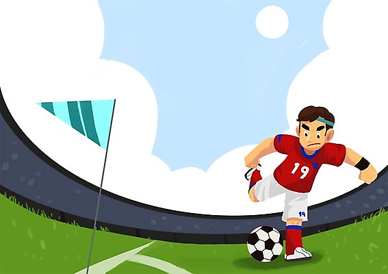 주간 PSD 남자 스포츠 일러스트 축구공 공 축구선수 운동선수 한명 사람 경기 야외 축구 경기장 깃발 열정 아시안게임 남자만 남자한명만 국내일러스트 자연요소 1 감정 축구용품 스포츠시설 구기 파일형식