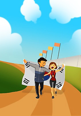 주간 전신 PSD 여자 남자 스포츠 일러스트 운동선수 서기 경기 야외 두명 달리기 경기장 기쁨 깃발 감독 태극기 트랙 열정 금메달 아시안게임 마라톤 달리기선수 마라톤선수 국내일러스트 자연요소 직업 감정 스포츠시설 모션 사람 국기 육상스포츠 메달 육상선수 파일형식