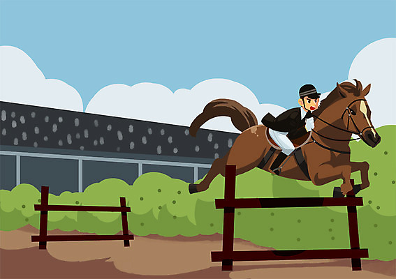 주간 전신 PSD 동물 모자 남자 스포츠 일러스트 운동선수 한명 사람 경기 야외 점프 경기장 말_동물 승마 장애물 열정 아시안게임 승마선수 국내일러스트 자연요소 1 잡화 감정 포유류 스포츠시설 모션 파일형식