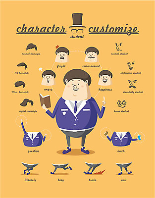 캐릭터 학생 헤어스타일 남자 교복 남학생 포즈 스티커 일러스트 표정 종류 한명 사람 세트 선택 분석 조립 남자만 남자한명만 일러캐릭터 AI파일 1 옷 컨셉 파일형식 벡터