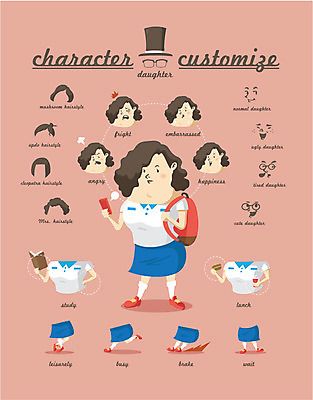 캐릭터 학생 헤어스타일 여학생 여자 교복 포즈 스티커 일러스트 표정 종류 한명 사람 세트 선택 분석 조립 여자만 여자한명만 일러캐릭터 AI파일 1 옷 컨셉 파일형식 벡터