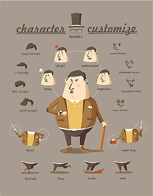 직업 캐릭터 헤어스타일 남자 포즈 스티커 일러스트 직업캐릭터 표정 종류 한명 사람 세트 교사 선택 분석 조립 남자만 남자한명만 일러캐릭터 AI파일 1 컨셉 파일형식 벡터