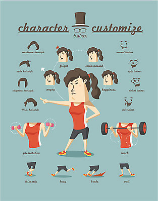 직업 캐릭터 헤어스타일 여자 포즈 스티커 일러스트 직업캐릭터 표정 종류 한명 사람 세트 헬스 아령 선택 분석 트레이너 조립 여자만 여자한명만 일러캐릭터 AI파일 1 컨셉 운동 파일형식 벡터