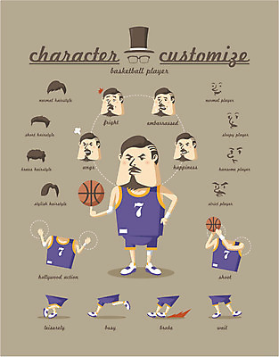 직업 캐릭터 헤어스타일 남자 포즈 스티커 일러스트 운동선수 직업캐릭터 표정 종류 한명 사람 세트 선택 분석 농구선수 조립 남자만 남자한명만 일러캐릭터 AI파일 1 스포츠 컨셉 농구 파일형식 벡터