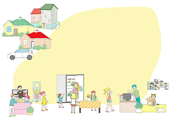 PSD 외국인 백인 여자 남자 여유 흑인 일러스트 자동차 주택 동양인 여러명 텔레비전 가전제품 체험 군중 에어컨 냉장고 전통체험 국내일러스트 서양인 감정 육상교통 다수 컨셉 사람 인종 건물 전자제품 파일형식