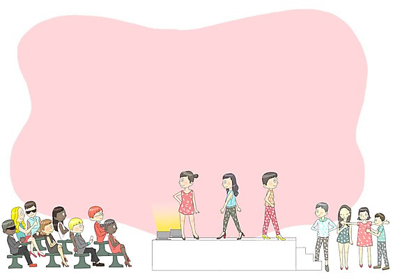 PSD 백인 모델 여자 남자 여유 흑인 일러스트 조명 동양인 여러명 한국인 무대 체험 군중 전통체험 관람 패션쇼 국내일러스트 서양인 감정 다수 컨셉 사람 인종 쇼 파일형식