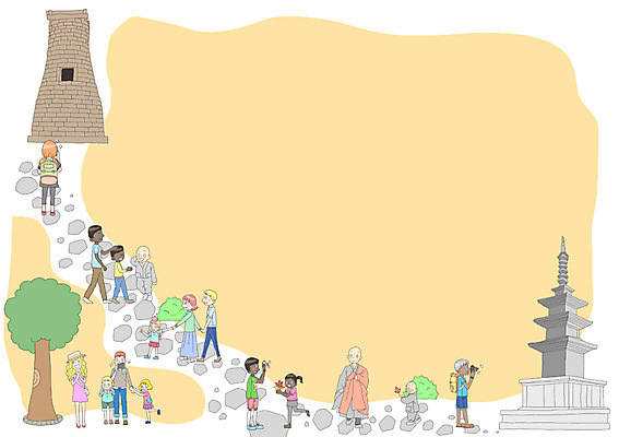 PSD 백인 한국문화 한국전통 여자 남자 종교 여유 여행 흑인 불교 일러스트 동양인 여러명 여행객 카메라 사진촬영 한국인 경주 체험 석탑 군중 승려 전통체험 첨성대 국내일러스트 서양인 동양문화 전통 감정 다수 컨셉 한국 사람 인종 전자제품 탑 촬영 경주_경상북도 성직자 경상북도 국보 파일형식