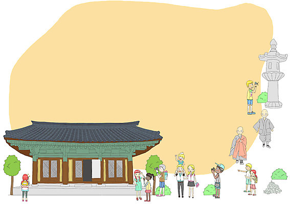 PSD 외국인 백인 한국문화 한국전통 여자 남자 종교 여유 여행 흑인 불교 일러스트 동양인 여러명 여행객 카메라 한국인 체험 석탑 군중 승려 전통체험 국내일러스트 서양인 동양문화 전통 감정 다수 컨셉 한국 사람 인종 전자제품 탑 성직자 파일형식