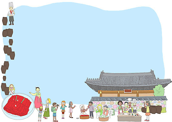 PSD 외국인 백인 한국문화 한국전통 여자 남자 여유 여행 흑인 일러스트 김치 한옥 기와집 동양인 여러명 여행객 카메라 요리사 한국인 체험 항아리 군중 한복 배추 김장 전통체험 국내일러스트 서양인 직업 동양문화 전통 감정 한식 다수 컨셉 고건축 채소 한국 사람 인종 전자제품 도자기 전통의상 파일형식