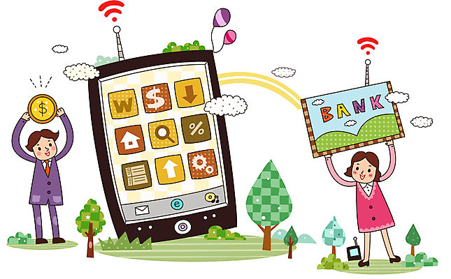 전신 여자 남자 인터넷 일러스트 통신 정보기술 서기 들기 성인 두명 금융 스마트폰 달러 스마트 은행 편리함 소통 인터넷뱅킹 폰뱅킹 성인만 국내일러스트 AI파일 컨셉 돈 모션 기술 사람 경제 핸드폰 스마트기기 파일형식 벡터