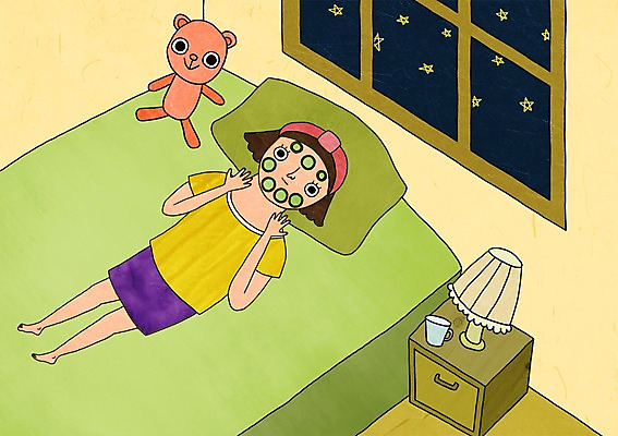 PSD 우먼라이프 라이프스타일 여자 일러스트 오이 한명 사람 20대 성인 눕기 뷰티 곰인형 방 침대 마사지 피부관리 매니큐어 팩 스킨케어 여자만 여자한명만 성인여자만 청년만 청년여자만 성인한명만 청년여자한명만 성인여자한명만 성인만 국내일러스트 1 인형 가구 채소 모션 청년 생활 화장품 파일형식