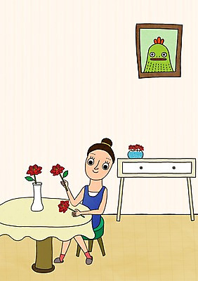 전신 PSD 우먼라이프 라이프스타일 여자 화분 액자 의자 일러스트 탁자 실내 한명 사람 앉기 20대 성인 취미 장미 꽃병 꽃꽂이 여자만 여자한명만 성인여자만 청년만 청년여자만 성인한명만 청년여자한명만 성인여자한명만 성인만 국내일러스트 1 꽃 가구 모션 청년 내부 생활 원예 파일형식