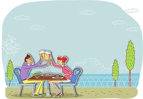 나무 커플 여자 남자 행복 여유 의자 데이트 일러스트 탁자 맥주 육류 앉기 성인 야외 두명 울타리 발코니 굽기 건배 삼겹살 맥주잔 축배 성인만 국내일러스트 AI파일 식물 감정 가구 술잔 식재료 관계 모션 주류 돼지고기 사람 담장 구이 파일형식 벡터