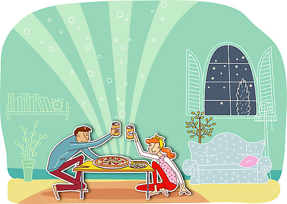 나무 커플 여자 남자 행복 화분 여유 음식 데이트 일러스트 창문 탁자 집안 피자 실내 사람 성인 두명 책 소파 건배 캔맥주 축배 성인만 국내일러스트 AI파일 식물 감정 가구 의자 관계 맥주 패스트푸드 서양음식 내부 캔 파일형식 벡터