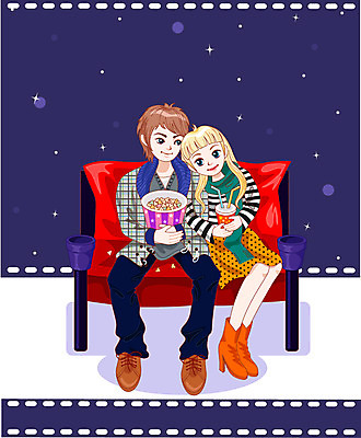 전신 커플 여자 남자 행복 음료 의자 일러스트 데이이벤트 함께함 사랑 사람 앉기 두명 기쁨 영화관 영화 즐거움 만족 팝콘 무비데이 국내일러스트 AI파일 기념일 감정 가구 컨셉 관계 모션 문화예술 극장 파일형식 벡터