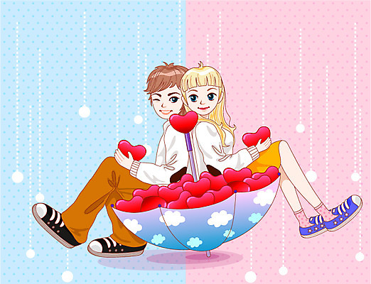 전신 커플 여자 남자 행복 일러스트 우산 데이이벤트 함께함 사랑 사람 앉기 두명 기쁨 하트 즐거움 만족 부부의날 국내일러스트 AI파일 모양 기념일 감정 컨셉 관계 모션 파일형식 벡터