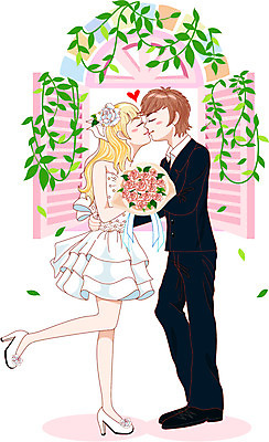 전신 커플 여자 남자 행복 신부 부케 웨딩드레스 신랑 결혼 일러스트 창문 데이이벤트 결혼식 키스 함께함 사랑 서기 사람 두명 기쁨 하트 즐거움 만족 국내일러스트 AI파일 모양 드레스 기념일 감정 꽃다발 컨셉 관계 모션 이벤트 애정표현 파일형식 벡터