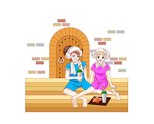 전신 커플 여자 남자 행복 음료 데이트 일러스트 함께함 사랑 사람 앉기 두명 계란 기쁨 즐거움 만족 식혜 양머리 찜질방 국내일러스트 AI파일 감정 컨셉 관계 모션 알 전통차 파일형식 벡터