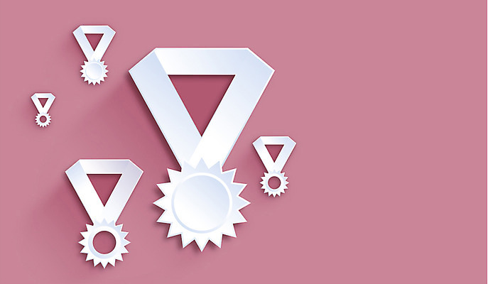 아이콘 분홍색 컬러 백그라운드 사람없음 플랫 페이퍼아트 메달 오브젝트 플랫아이콘 표창 2D아이콘 AI파일 무기 상_상패 파일형식 벡터