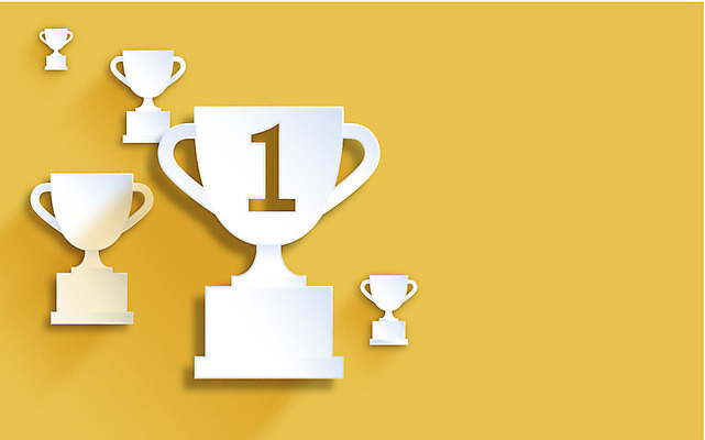 아이콘 컬러 백그라운드 사람없음 노란색 플랫 페이퍼아트 트로피 오브젝트 플랫아이콘 2D아이콘 AI파일 상_우승 파일형식 벡터