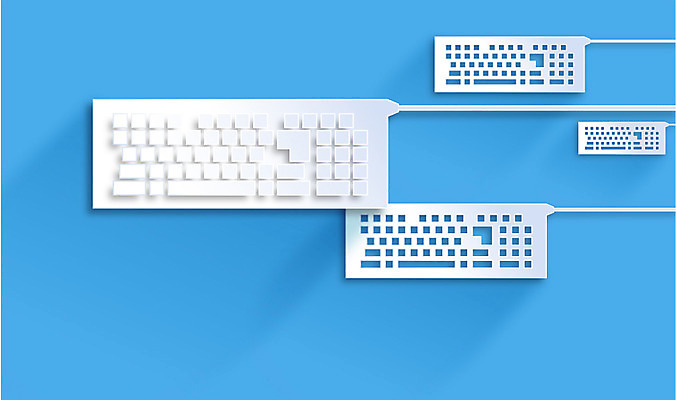 아이콘 컬러 백그라운드 사람없음 파란색 컴퓨터용품 키보드 플랫 페이퍼아트 오브젝트 플랫아이콘 2D아이콘 AI파일 파일형식 벡터