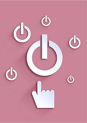 아이콘 분홍색 컬러 백그라운드 사람없음 전원 플랫 페이퍼아트 전기에너지 플랫아이콘 클릭 스위치 2D아이콘 AI파일 에너지 파일형식 벡터