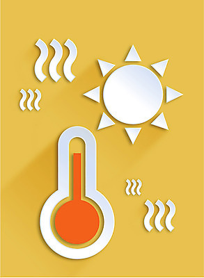 아이콘 컬러 백그라운드 날씨 사람없음 태양 노란색 플랫 페이퍼아트 더위 플랫아이콘 온도 2D아이콘 AI파일 자연요소 파일형식 벡터