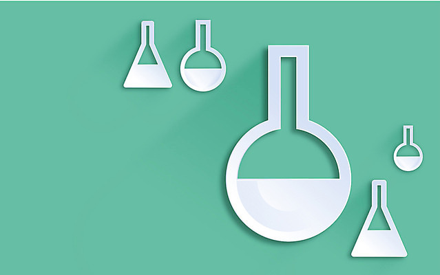 아이콘 컬러 백그라운드 실험기구 실험 사람없음 초록색 플랫 페이퍼아트 플라스크 플랫아이콘 2D아이콘 AI파일 과학 파일형식 벡터