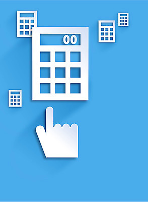 아이콘 컬러 백그라운드 사람없음 파란색 계산기 플랫 페이퍼아트 오브젝트 플랫아이콘 2D아이콘 AI파일 문구용품 장비 파일형식 벡터