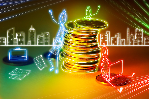 PSD 편집 편집이미지 백그라운드 돈 비즈니스 상상 포토일러 사람 세명 금융 빛 동전 광선 합성 네온 라이트페인팅 네온아트 이미지편집 페인팅 경제 재산 파일형식