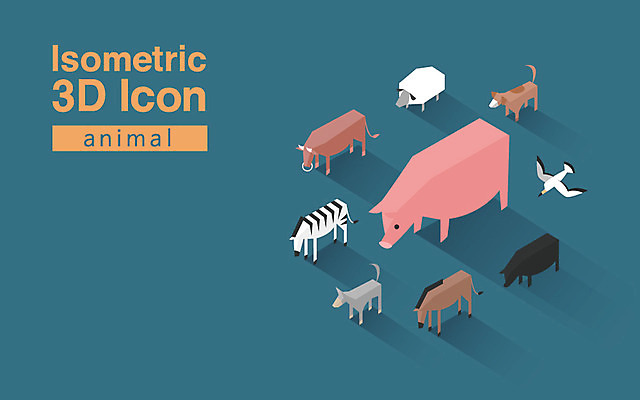 동물 아이콘 종류 사람없음 돼지 소 선택 분석 입체 얼룩말 아이소메트릭 2D아이콘 AI파일 컨셉 포유류 말_동물 파일형식 벡터