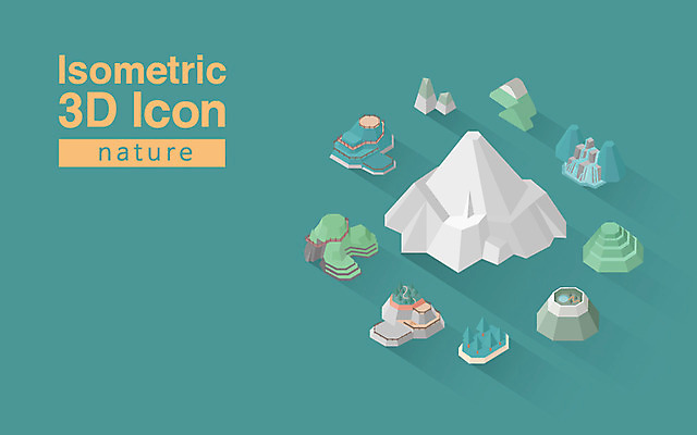 식물 아이콘 자연 산 종류 사람없음 선택 분석 입체 아이소메트릭 2D아이콘 AI파일 컨셉 생태계 파일형식 벡터